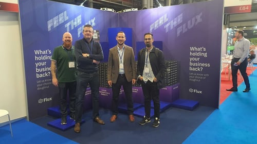 The Flux UK team at the booth