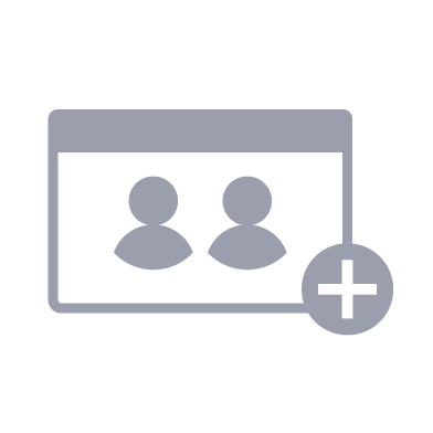 Computer screen with two people