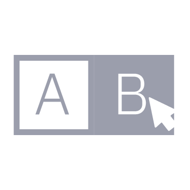 A B testing icon